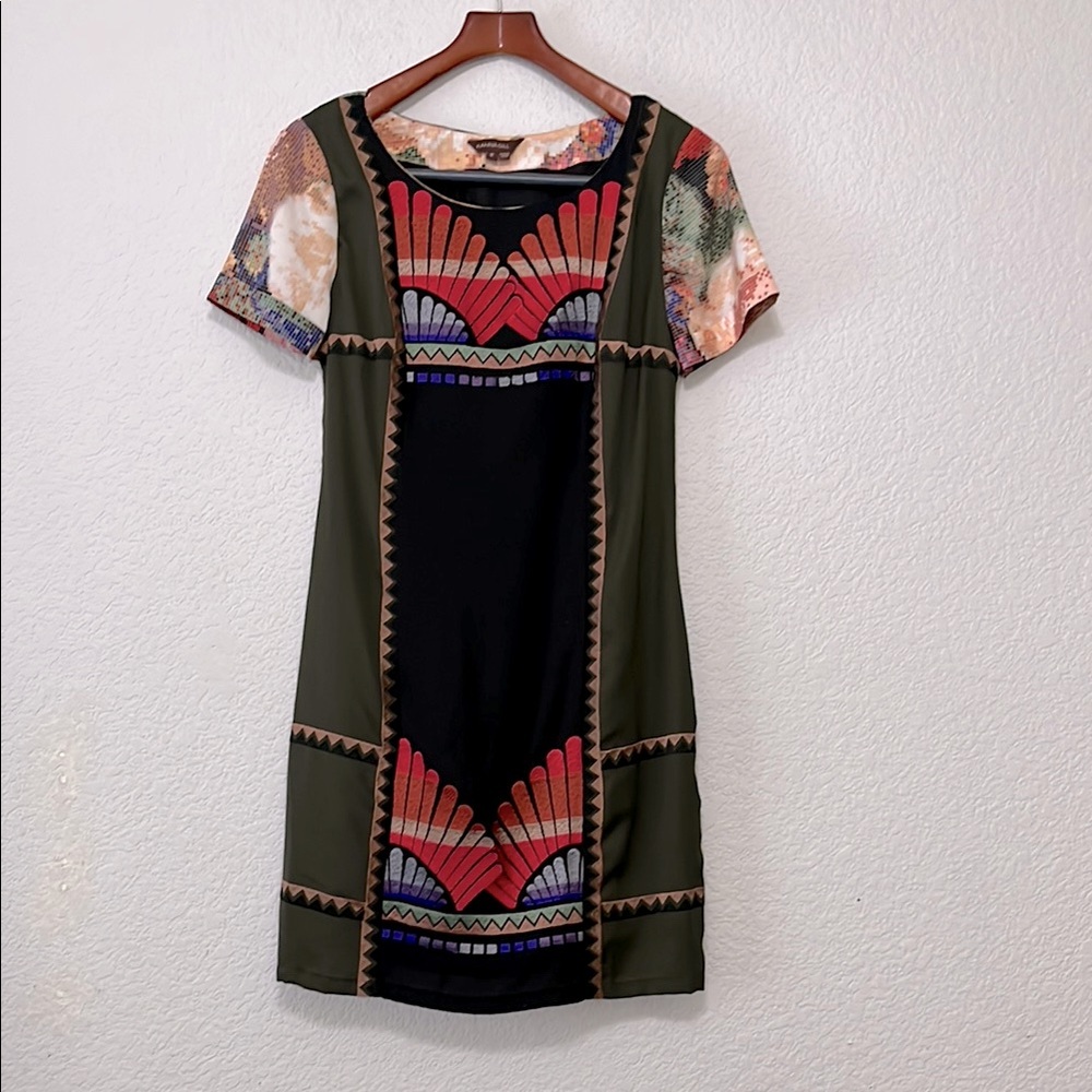 Anthropologie Ranna Gill Embroidered Colorful Dress